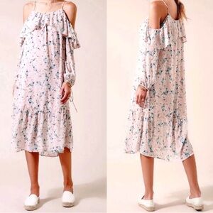 Moon River Pink and Blue Floral Dress